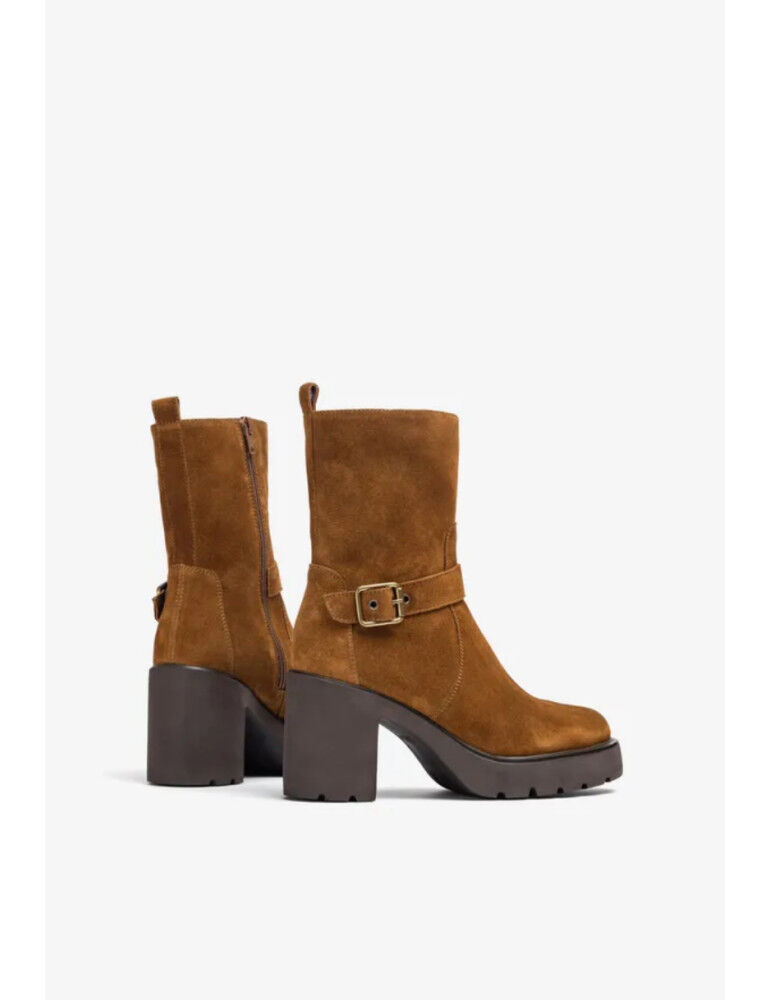 Bottines Superlight À Talon Et Plateforme En Daim-marron thumbnail 3